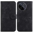 For Realme 11 4G Global Lily Embossed Leather Phone Case(Black) - 1