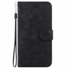 For Realme 11 4G Global Lily Embossed Leather Phone Case(Black) - 2