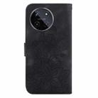 For Realme 11 4G Global Lily Embossed Leather Phone Case(Black) - 3