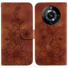 For Realme 11 Pro 5G/11 Pro+ 5G/Narzo 60 Pro 5G Lily Embossed Leather Phone Case(Brown) - 1