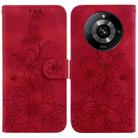 For Realme 11 Pro 5G/11 Pro+ 5G/Narzo 60 Pro 5G Lily Embossed Leather Phone Case(Red) - 1
