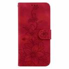 For Realme GT 6 / GT 6T / GT Neo6 Lily Embossed Leather Phone Case(Red) - 2