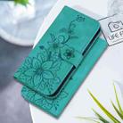 For Realme C75 Lily Embossed Leather Phone Case(Green) - 2