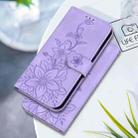 For Realme 13+ Global Lily Embossed Leather Phone Case(Purple) - 2