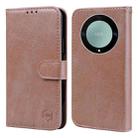 For Honor X40 / Magic5 Lite Skin Feeling Oil Leather Texture PU + TPU Phone Case(Champagne) - 1