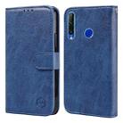 For Honor 10i Skin Feeling Oil Leather Texture PU + TPU Phone Case(Dark Blue) - 1