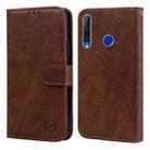 For Honor 10i Skin Feeling Oil Leather Texture PU + TPU Phone Case(Brown) - 1