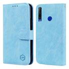 For Honor 10i Skin Feeling Oil Leather Texture PU + TPU Phone Case(Light Blue) - 1