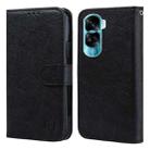 For Honor 90 Lite Skin Feeling Oil Leather Texture PU + TPU Phone Case(Black) - 1