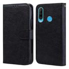 For Huawei P30 Lite / Nova 4E Skin Feeling Oil Leather Texture PU + TPU Phone Case(Black) - 1