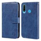 For Huawei P30 Lite / Nova 4E Skin Feeling Oil Leather Texture PU + TPU Phone Case(Dark Blue) - 1