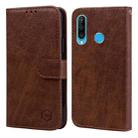 For Huawei P30 Lite / Nova 4E Skin Feeling Oil Leather Texture PU + TPU Phone Case(Brown) - 1