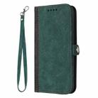 For Honor 200 Side Buckle Double Fold Hand Strap Leather Phone Case(Dark Green) - 3