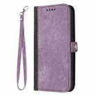 For Honor 200 Side Buckle Double Fold Hand Strap Leather Phone Case(Purple) - 3