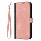 For Honor 200 Pro Side Buckle Double Fold Hand Strap Leather Phone Case(Pink) - 3