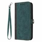 For Honor 200 Lite Global Side Buckle Double Fold Hand Strap Leather Phone Case(Dark Green) - 3