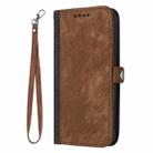 For Honor 200 Lite Global Side Buckle Double Fold Hand Strap Leather Phone Case(Brown) - 3