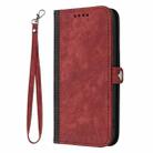 For Honor X5b / X5b Plus Global Side Buckle Double Fold Hand Strap Leather Phone Case(Red) - 3