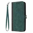 For Honor X5b / X5b Plus Global Side Buckle Double Fold Hand Strap Leather Phone Case(Dark Green) - 3