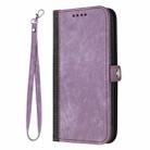 For Honor X9c Global Side Buckle Double Fold Hand Strap Leather Phone Case(Purple) - 3