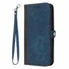 For Honor 300 Side Buckle Double Fold Hand Strap Leather Phone Case(Royal) - 3