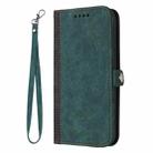 For Honor 300 Side Buckle Double Fold Hand Strap Leather Phone Case(Dark Green) - 3