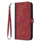 For Honor Magic7 Side Buckle Double Fold Hand Strap Leather Phone Case(Red) - 3