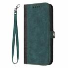 For iPhone 16 Pro Max Side Buckle Double Fold Hand Strap Leather Phone Case(Dark Green) - 3