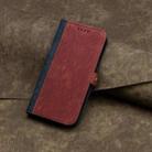 For iPhone 16 Side Buckle Double Fold Hand Strap Leather Phone Case(Red) - 2