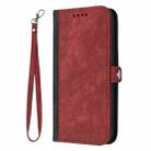 For iPhone 16 Side Buckle Double Fold Hand Strap Leather Phone Case(Red) - 3