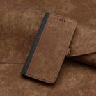 For iPhone 16 Side Buckle Double Fold Hand Strap Leather Phone Case(Brown) - 2