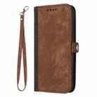 For iPhone 16 Side Buckle Double Fold Hand Strap Leather Phone Case(Brown) - 3