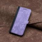 For iPhone 16 Side Buckle Double Fold Hand Strap Leather Phone Case(Purple) - 2