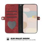 For iPhone 17 Air Side Buckle Double Fold Hand Strap Leather Phone Case(Red) - 3