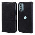 For Motorola Moto G Stylus 5G 2022 Skin Feeling Oil Leather Texture PU + TPU Phone Case(Black) - 1