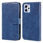 For Motorola Moto G13 / G23 Skin Feeling Oil Leather Texture PU + TPU Phone Case(Dark Blue) - 1