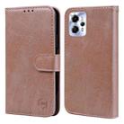 For Motorola Moto G13 / G23 Skin Feeling Oil Leather Texture PU + TPU Phone Case(Champagne) - 1