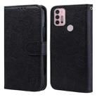 For Motorola Moto G30 / G10 / G20 Skin Feeling Oil Leather Texture PU + TPU Phone Case(Black) - 1