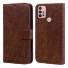 For Motorola Moto G30 / G10 / G20 Skin Feeling Oil Leather Texture PU + TPU Phone Case(Brown) - 1