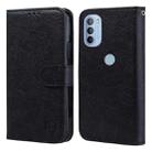 For Motorola Moto G31 / G41 Skin Feeling Oil Leather Texture PU + TPU Phone Case(Black) - 1