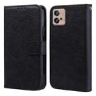 For Motorola Moto G32 Skin Feeling Oil Leather Texture PU + TPU Phone Case(Black) - 1