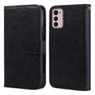 For Motorola Moto G42 Skin Feeling Oil Leather Texture PU + TPU Phone Case(Black) - 1