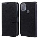 For Motorola Moto G50 Skin Feeling Oil Leather Texture PU + TPU Phone Case(Black) - 1