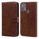 For Motorola Moto G50 Skin Feeling Oil Leather Texture PU + TPU Phone Case(Brown) - 1