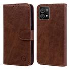 For Motorola Moto G Stylus 5G 2023 Skin Feeling Oil Leather Texture PU + TPU Phone Case(Brown) - 1