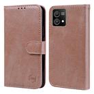 For Motorola Moto G Stylus 5G 2023 Skin Feeling Oil Leather Texture PU + TPU Phone Case(Champagne) - 1