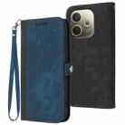 For OPPO A5 Pro 5G Side Buckle Double Fold Hand Strap Leather Phone Case(Royal) - 1