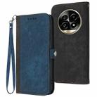 For Realme 13 Pro / 13 Pro+ Global Side Buckle Double Fold Hand Strap Leather Phone Case(Royal Blue) - 1