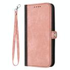 For Realme 10 4G Side Buckle Double Fold Hand Strap Leather Phone Case(Pink) - 3