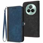 For Realme P3 Pro Side Buckle Double Fold Hand Strap Leather Phone Case(Royal Blue) - 1